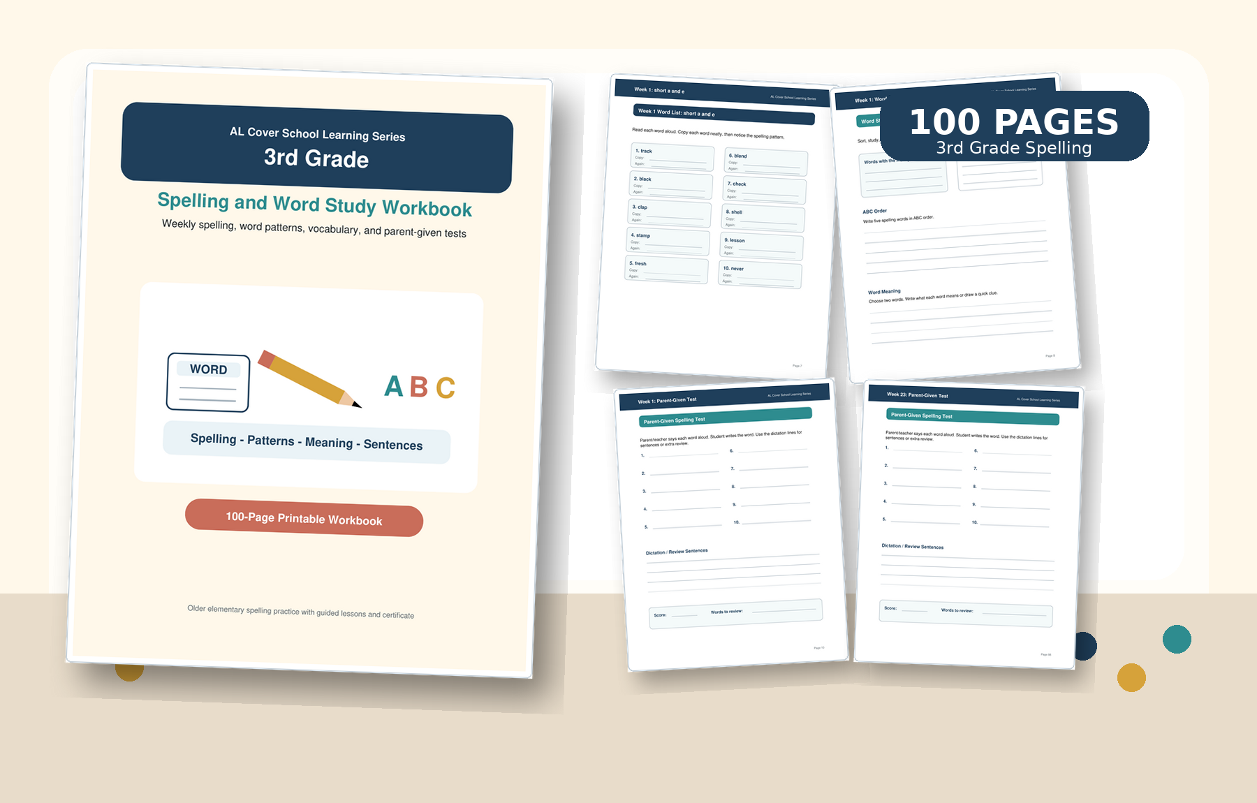 3rd Grade Spelling and Word Study Workbook