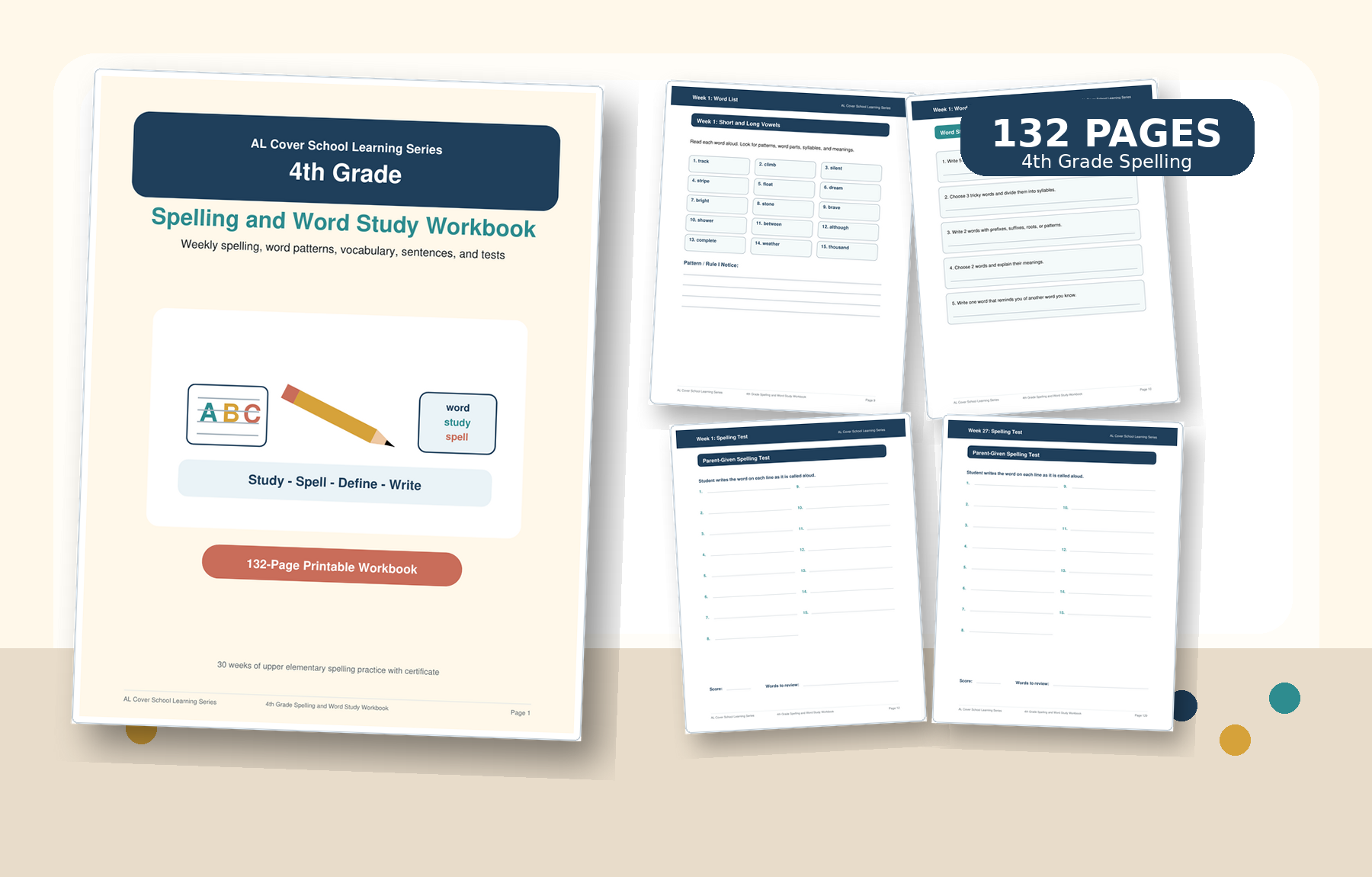 4th Grade Spelling and Word Study Workbook