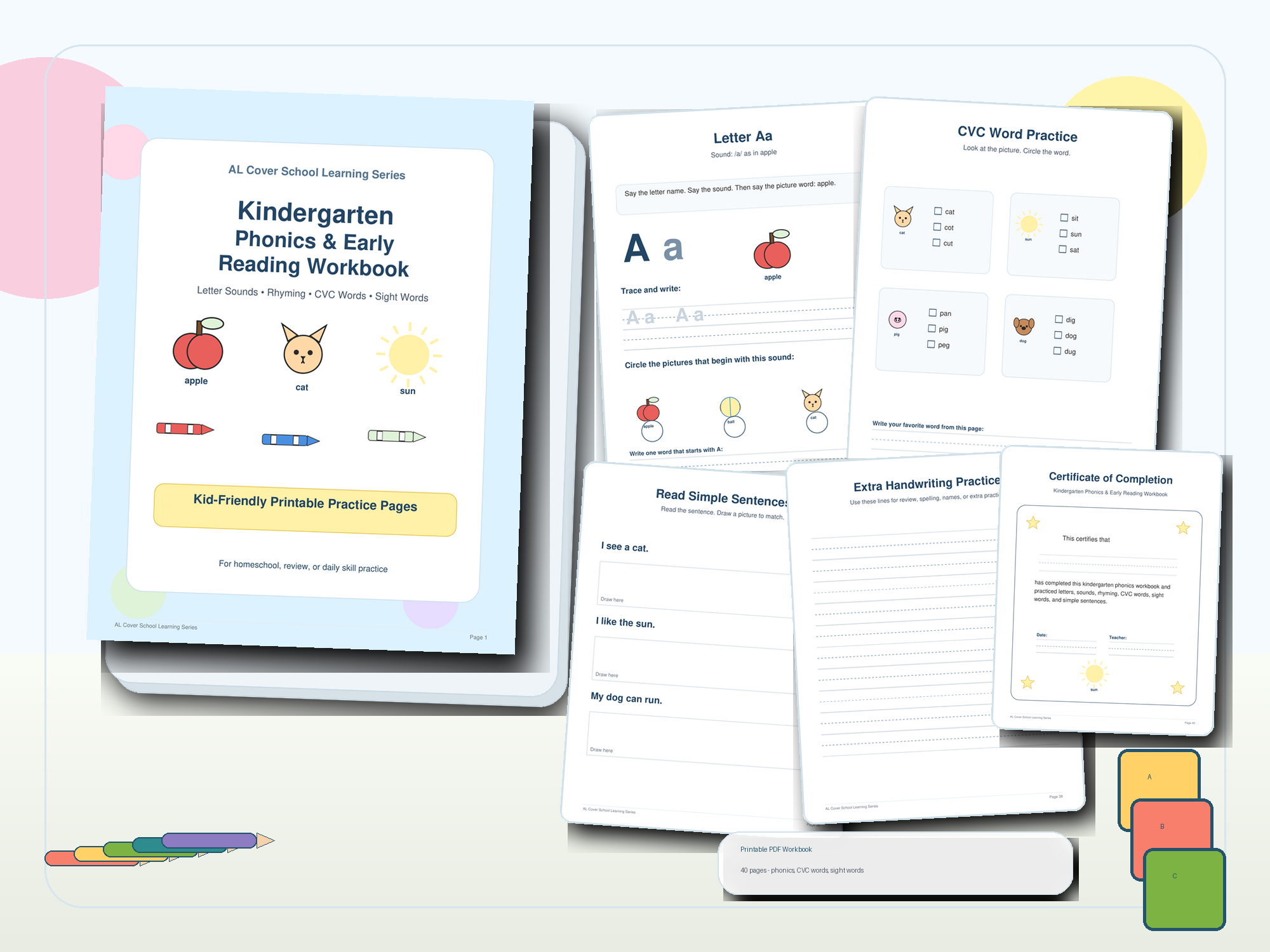 Kindergarten Phonics & Early Reading Workbook