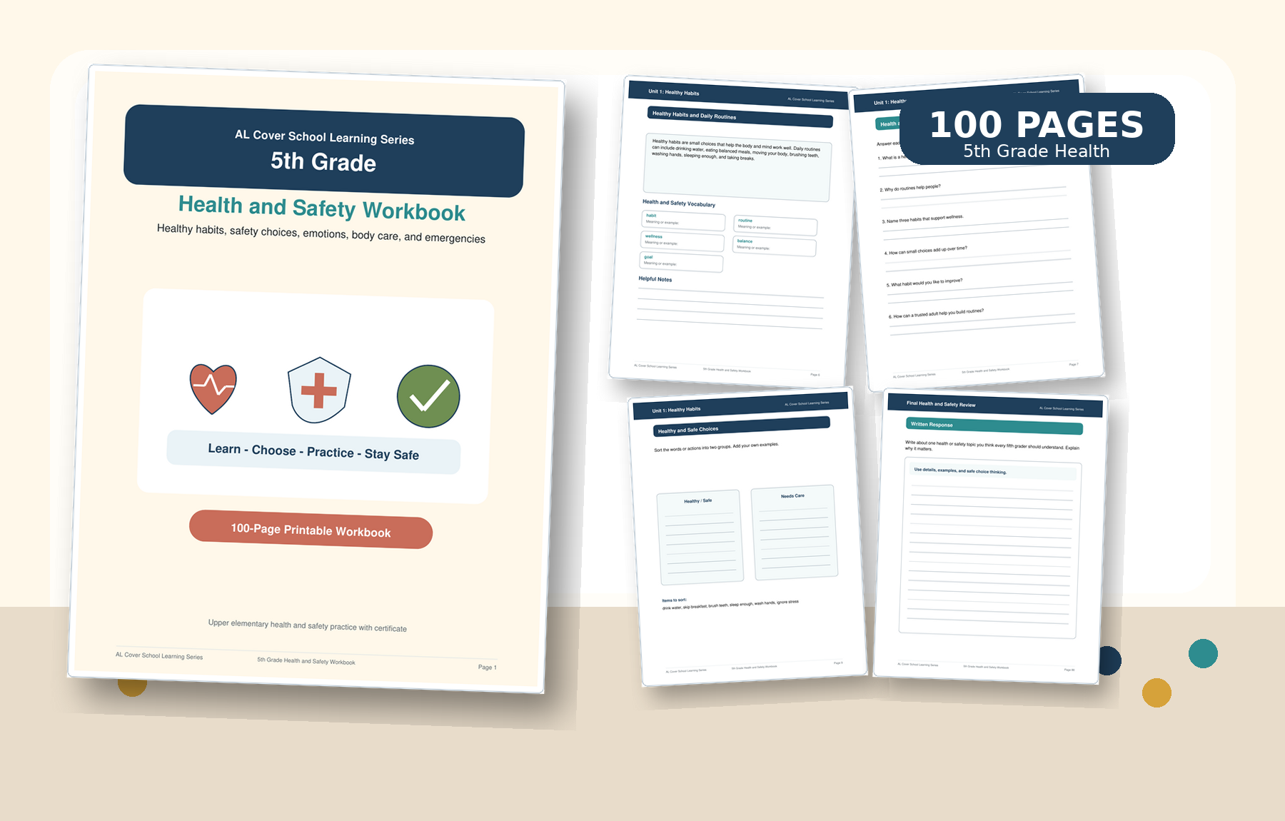 5th Grade Health and Safety Workbook