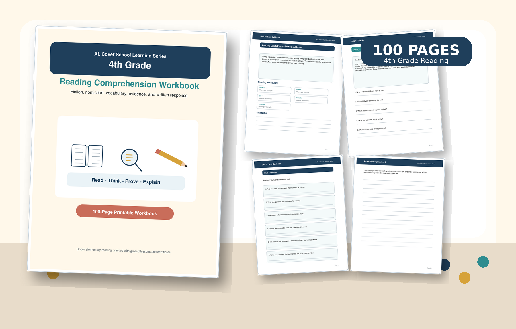 4th Grade Reading Comprehension Workbook