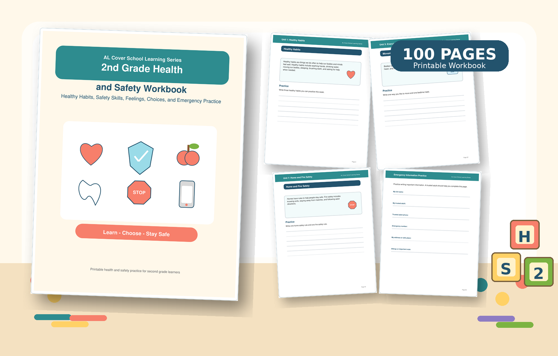 2nd Grade Health and Safety Workbook