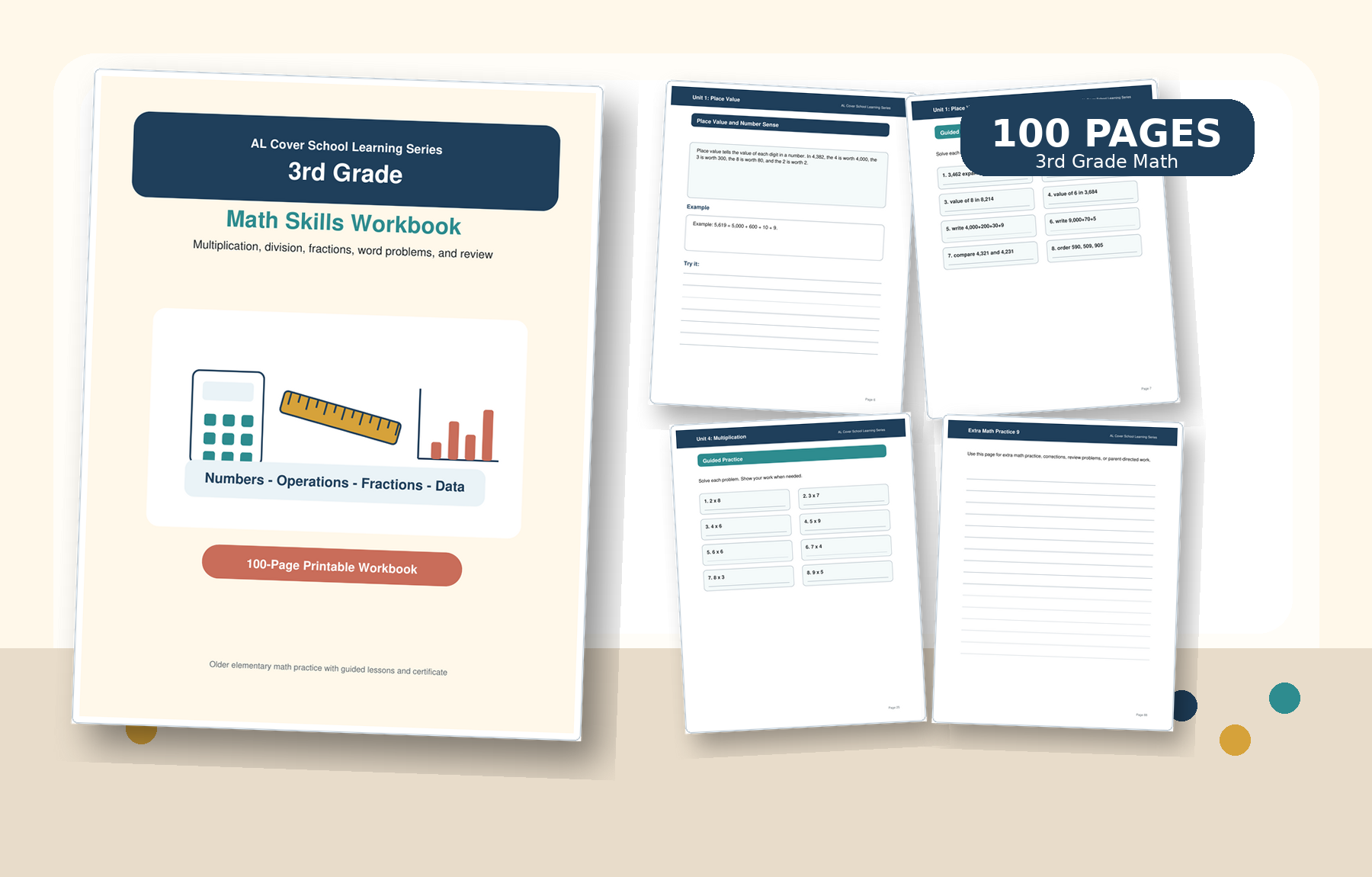 3rd Grade Math Skills Workbook