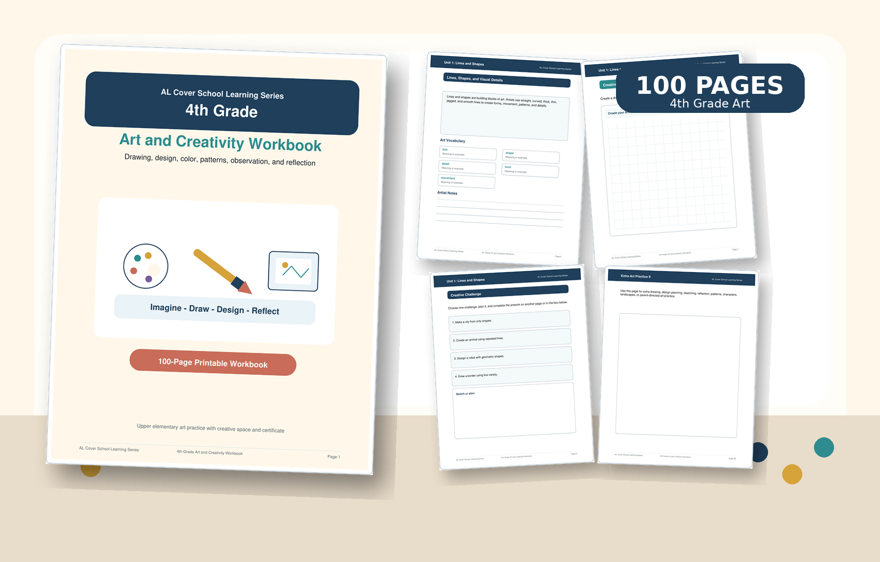 4th Grade Art and Creativity Workbook