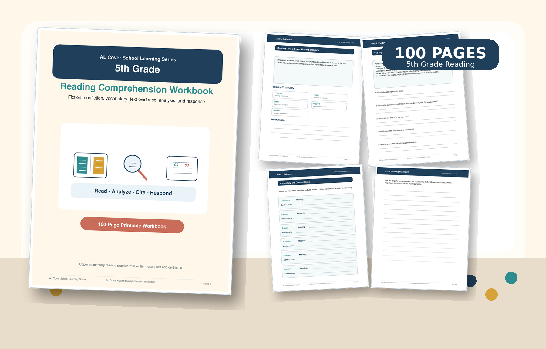 5th Grade Reading Comprehension Workbook