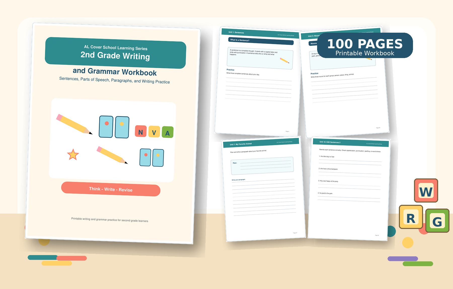 2nd Grade Writing and Grammar Workbook