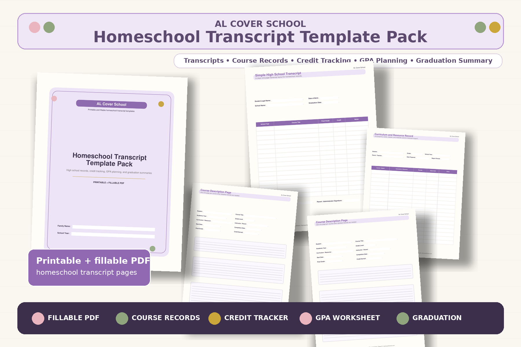 Transcript Template Pack