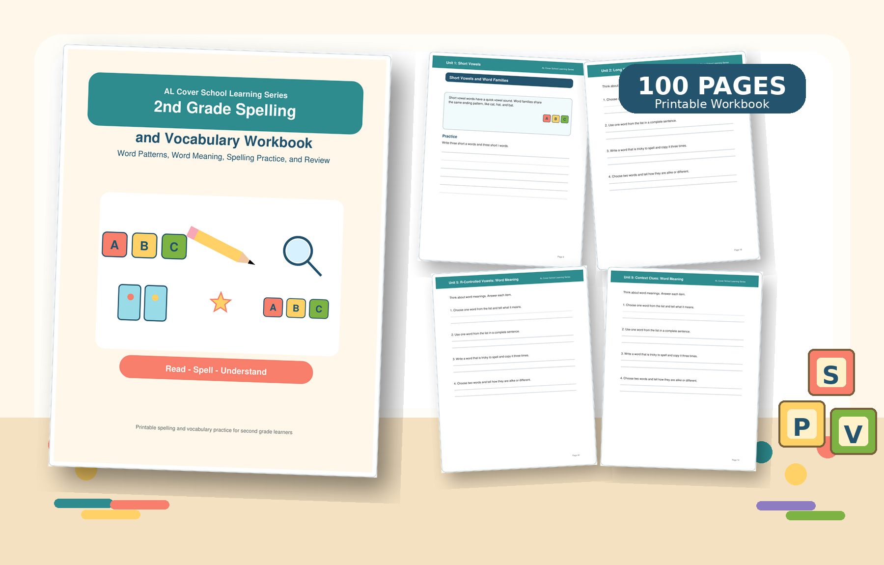 2nd Grade Spelling and Vocabulary Workbook