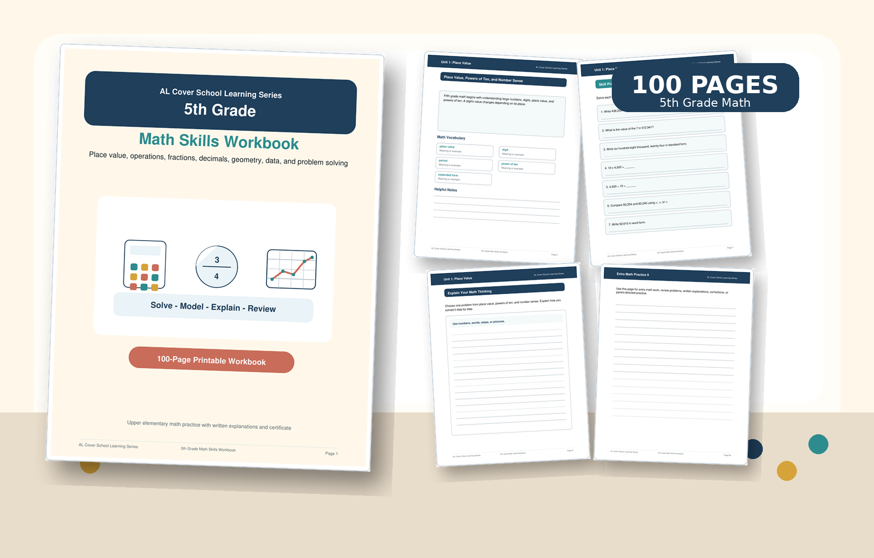 5th Grade Math Skills Workbook